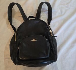 Coach | Bags | Coach Black Leather Mini Backpack With Gold